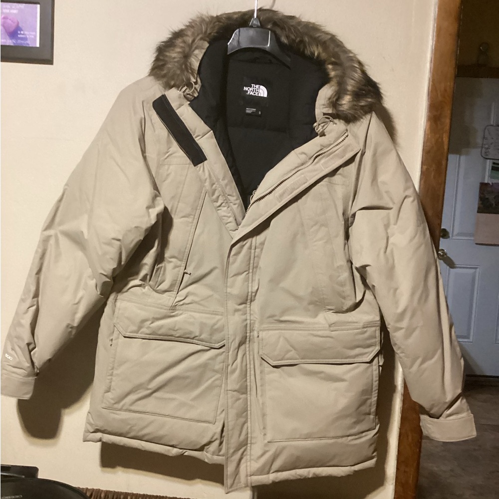 Men’s The North Face Down Parka Removable Faux Fur Hooded Parka Size XL